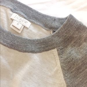 J.Crew Grey Wool Baseball Style Sweater Small